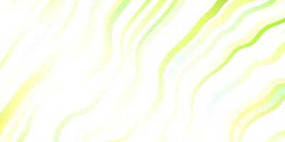 Light Green, Yellow vector pattern with curves.