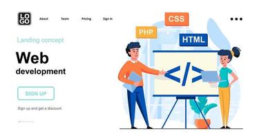 Web development web concept vector