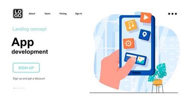 App development web concept vector