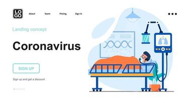 Coronavirus web concept vector