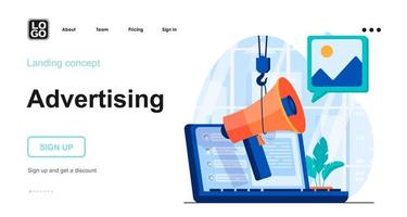 Advertising web concept vector