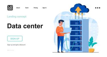 Data server web concept vector