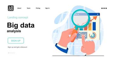 Big Data analysis web concept