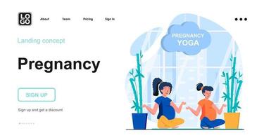 Pregnancy web concept vector