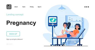 Pregnancy web concept vector