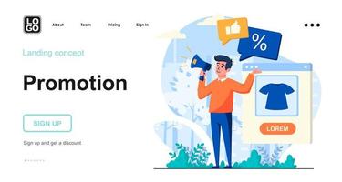 Promotion web concept vector