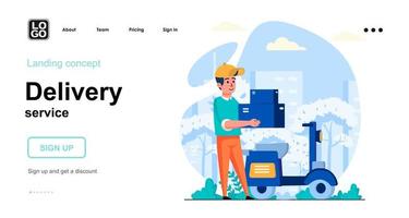 Delivery service web concept vector
