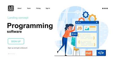 Programming software web concept vector