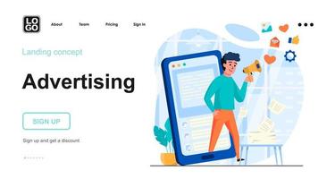 Advertising web concept vector