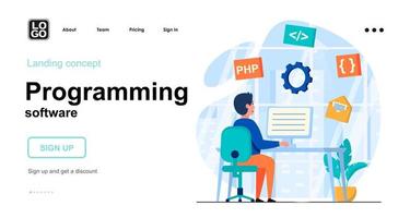 Programming software web concept vector