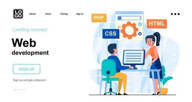 Web development web concept vector