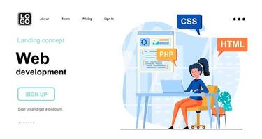 Web development web concept vector