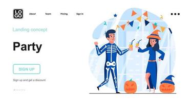 concepto de web de fiesta de halloween vector