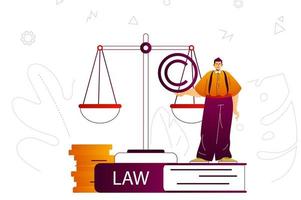 Law company web concept vector