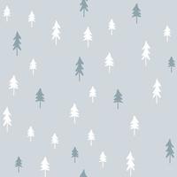 Hand drawn Christmas seamless pattern. vector