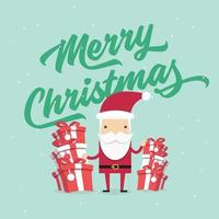 Christmas and New Year Greeting card. vector