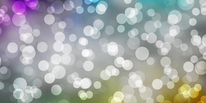 Light Multicolor vector backdrop with circles.