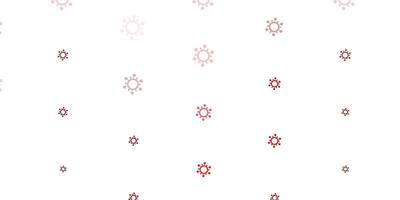 Light Orange vector pattern with coronavirus elements.