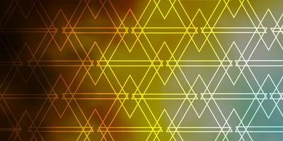 Light Blue, Yellow vector background with lines, triangles.