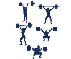 sets Weight lifting sport design 2020 game abstract vector symbol sign