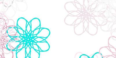 Light Green, Red vector natural backdrop with flowers.