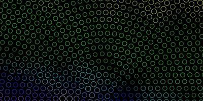 Dark Multicolor vector background with circles.