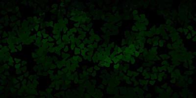 Dark green vector background with random forms.