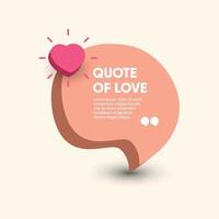 3d illustration of a speech bubble text vector template.