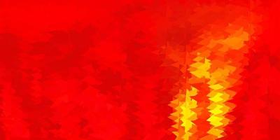 Light red, yellow vector polygonal background.