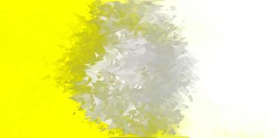 Light yellow vector abstract triangle pattern.