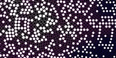 Dark Purple, Pink vector background with circles.