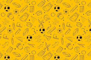 back to school yellow abstract pattern background. vector