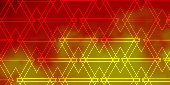 textura de vector naranja claro con estilo triangular.