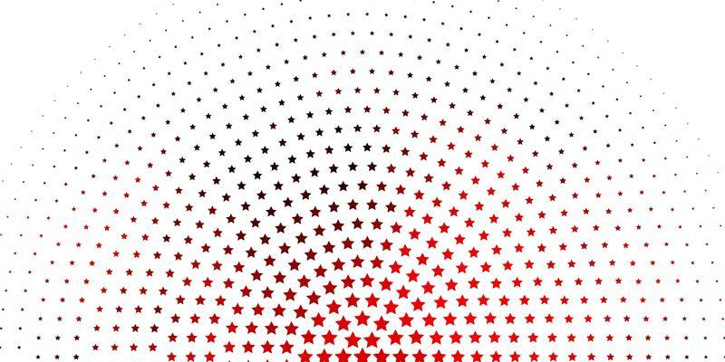 Light Red, Yellow vector background with colorful stars.