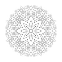 coloring book page. flower petals illustration vector