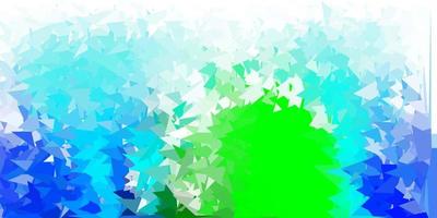 Light blue, green vector triangle mosaic pattern.