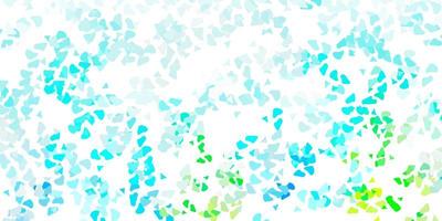 Light blue, green vector texture with memphis shapes.