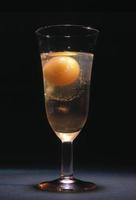 Egg in a Champagne glass photo