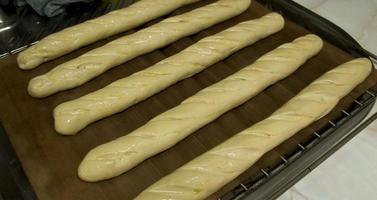 Preparation of homemade bread at home photo