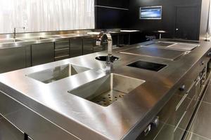 Immense professional restaurant kitchen in Madrid, Spain photo