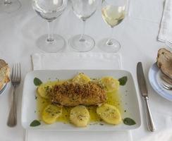 Baked cod dish, Portugal photo