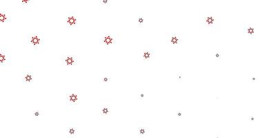 Light pink, red vector pattern with coronavirus elements.