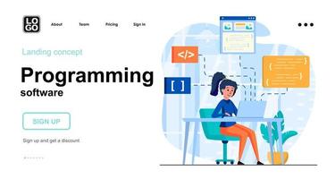 Programming software web concept vector