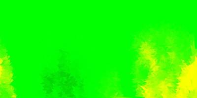 Light green, yellow vector triangle mosaic pattern.
