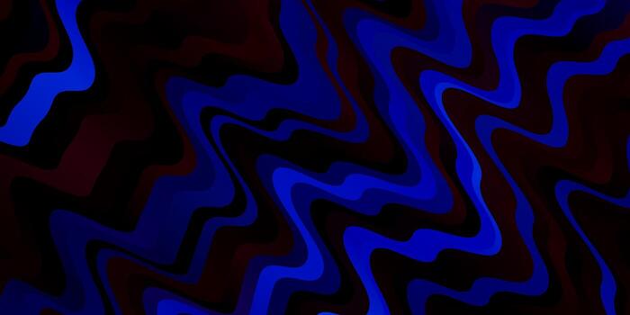 Dark Blue, Red vector pattern with wry lines.