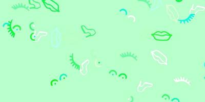 Light Green vector pattern with feminism elements.