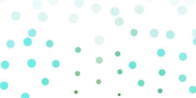 Light green vector layout with beautiful snowflakes.