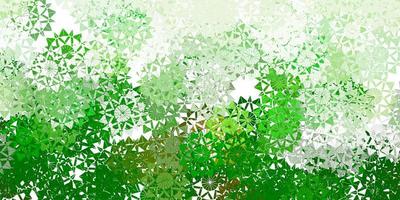 Light green, yellow vector template with ice snowflakes.