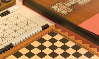 Classic wooden board games for family play photo