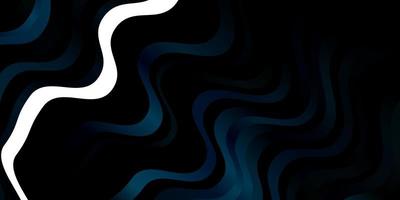 Dark BLUE vector background with curved lines.